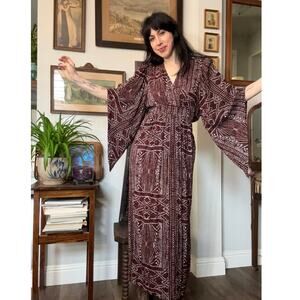TYSA  dress dramatic angel wing sleeves boho hippie